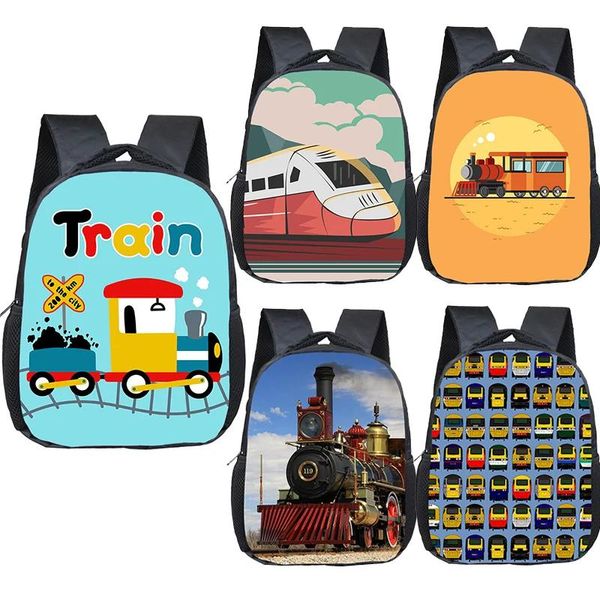 Borse Simpatico Cartone Animato Treno Locomotiva Stampa Zaino per 24 Anni Treno ad Alta Velocità Bambini Bookbags Ragazzo Ragazza Bambino Borsa da Scuola Regalo