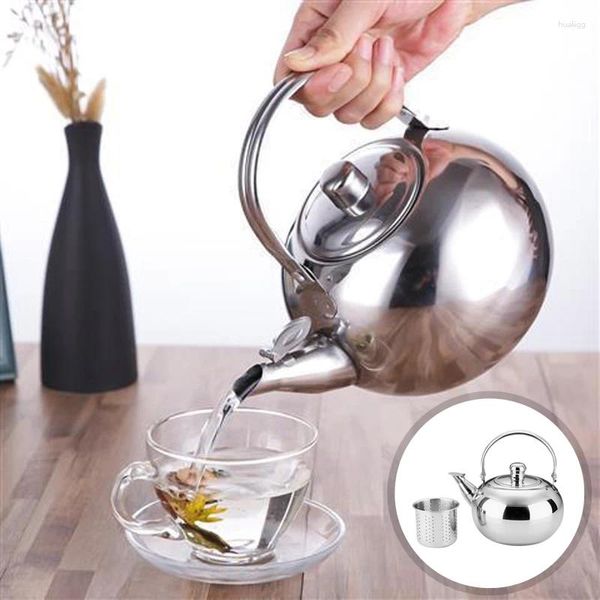 Bottiglie d'acqua Bollitori da campeggio Bollitore per vino caldo Set da tè Teiera con filtro in acciaio inossidabile Bottiglia fredda Nessun utensile da cucina con suono magnetico