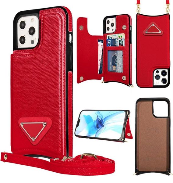 Capas de telefone de couro de carteira de luxo para iPhone 13 Pro Max i 12 Mini 11 ProMax XS XR 11 x 6 6s 7 8 Plus XS Case Multi Card Holder Sta1111707