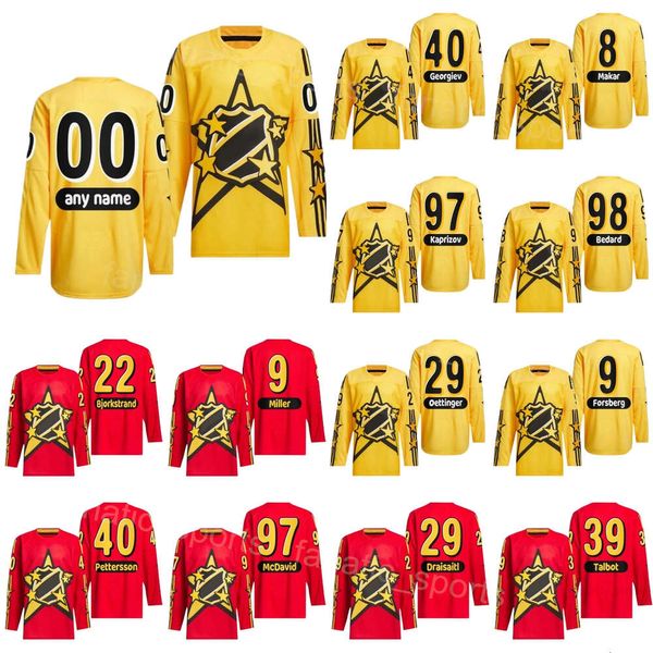 Hokey 2024 All-Star Jersey Erkek Kadın Gençlik 22 Oliver Bjorkstrand 35 Thatcher Demko 43 Quinn Hughes 9 JT Miller 40 Elias Pettersson 9 Jack Eichel 37 Connor Hellebuyck