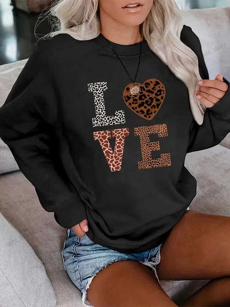 Moletons masculinos Moletons Hirsionsan Vintage Sweet Heart Print Moletom Feminino Básico Com Capuz Senhoras Suave Manga Longa Algodão Pulôveres Casual Tops 2023 Y2K T240122