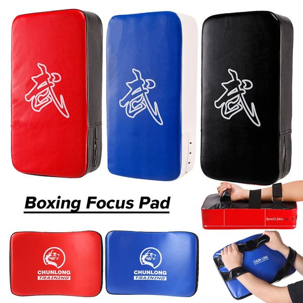 Almofada de boxe saco de areia fitness taekwondo mão chutando almofadas couro do plutônio equipamento de treinamento muay thai pé alvo boxe foco almofada 240122