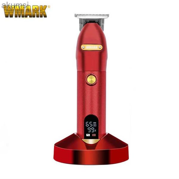 Saç Clippers WMART 6500 RPM NG-203 Kırmızı veya Siyah Renkli Gövde Saç Profesyonel Berber Şarj Standı ile Şarj Edilebilir Clipper YQ240122