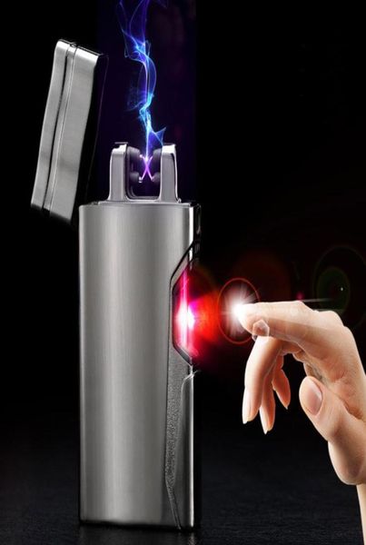 Plasma induzido a laser arco duplo elétrico USB recarregável isqueiro à prova de vento sensível infravermelho interruptor de alimentação de grau superior A03182740