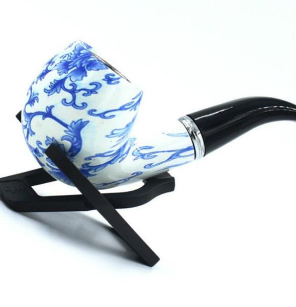 pipa per vapore e pipa Pipa modello in porcellana blu e bianca Men039s Tubi filtro Confezione regalo 2774495