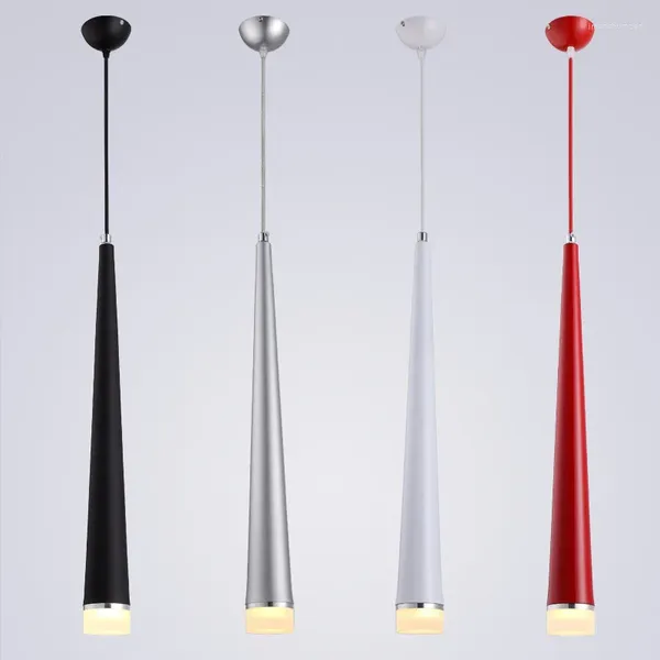 Lâmpadas pendentes modernas tira luzes LED casa sala de estar quarto lâmpada jantar decoração artística teto pendurado