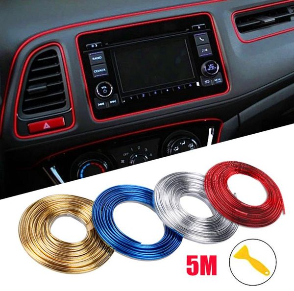 Strisce flessibili per decorazione modanatura universale per auto 5M1M Modanature interne per auto Copertura per auto Trim Cruscotto Porta Edgein Carstyling9851614