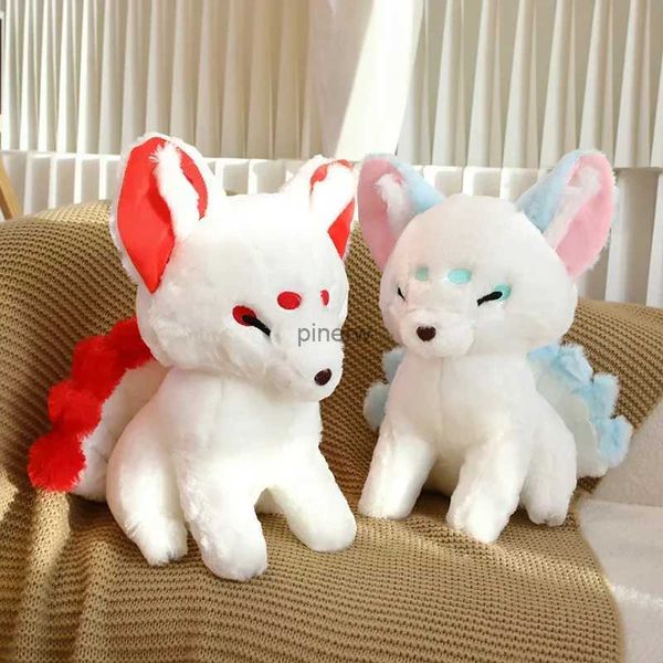 Peluş Bebekler Kawaii Nine Tails Fox Peluş Oyuncak Doldurulmuş Hayvan Gerçek Hayat Dokuz Kuyruklu Fox Yumuşak Bebekler Oda Dekoru Kızlar İçin Hediye