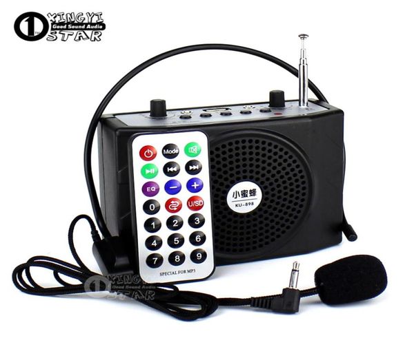 Megafono da esterno Amplificatore di potenza portatile Mini altoparlante USB Scheda TF Radio FM MP3 Lettore musicale Altoparlante Cuffie Microfono8471101