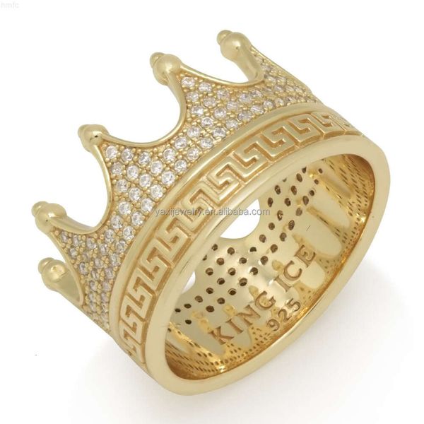 Hersteller Custom S925 Silber 9k 10k 14k 18k Solid Gold Vvsd Moissanit Ringe für Männer Hip Pop Stil Schmuck