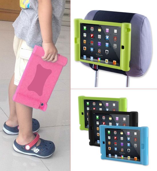 TFY Supporto per poggiatesta per auto per bambini per iPad Mini iPad Mini 2 Manico in silicone morbido staccabile leggero antiurto antiscivolo 1996384