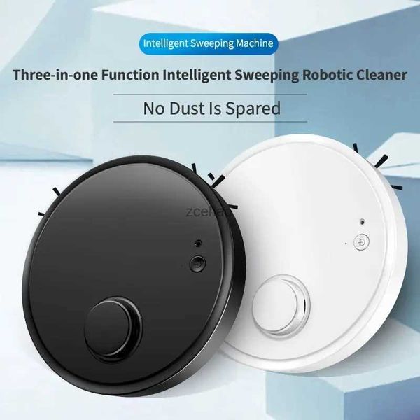 Robot Aspirapolvere Robot spazzante intelligente Mini aspirapolvere domestico Spazzatrice polvere Lavare 3 in 1 Corpo ultrasottile Aiutante di aspirazione super grande