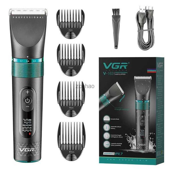 Tondeuse à cheveux professionnelle sans fil pour hommes, tondeuse à cheveux électrique pour barbe, étanche, coupe de cheveux réglable, 5 vitesses de moteur rechargeables