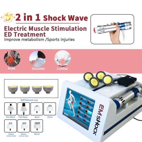 Dispositivo dimagrante per terapia ad onde d'urto extracorporea Dispositivo per artrite acustica Sistema di sollievo dal dolore muscolare fisico Combina onde d'urto ed Ems520