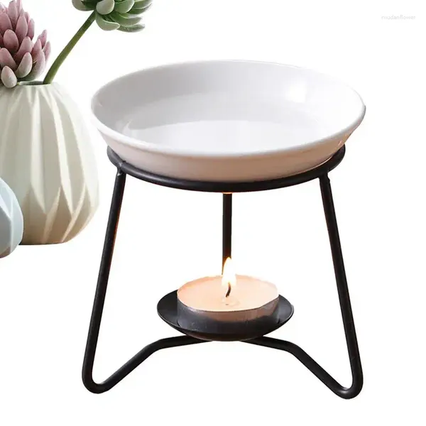 Titulares de velas Essência queimador de petróleo Romântico Titular do tealight Iron Base Aroma Difusor para decoração de casa