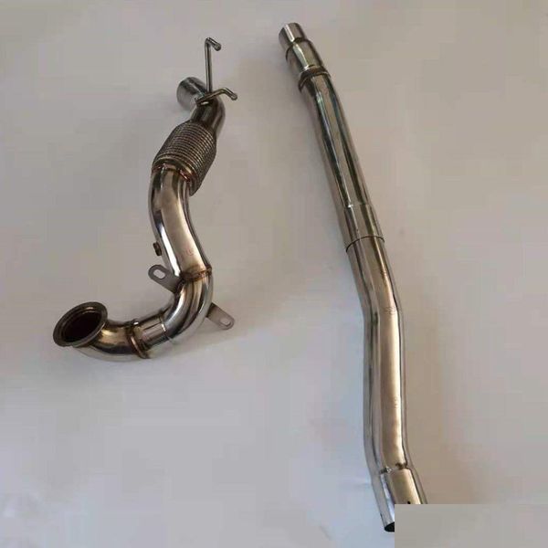 Sistema Cat-Back para Golf 7R 2.0T Acessórios de carro Modificação Downpipe de escape Drop Delivery Automóveis Motocicletas Peças de carro Dhcqg