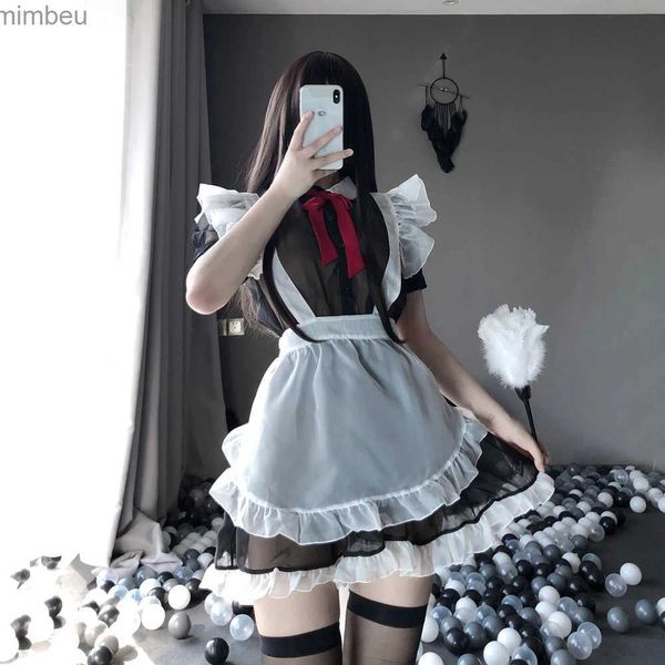 Sexy Set Women Girls Lolita Uniform Outfits Halloween Roleplay Comes Maid Dress Cosplay Sexy Lingerie Late Night French Maid ComeL240122