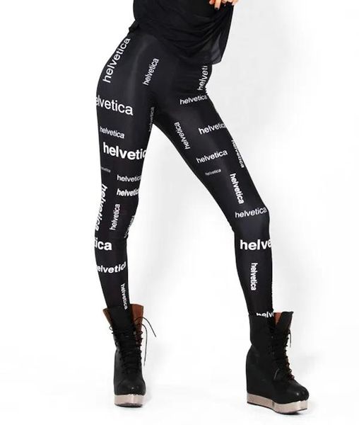 Capris feminino galáxia 3d cor helvetica palavras impressão senhoras lggins feminino preto magro leggings para o verão gl1622