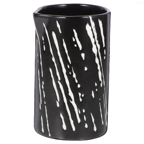 Conjuntos de louças puxar copo de flor cerâmica recipiente de leite café creme suprimentos caneca jarro mergulhando jarro ponto branco para molho