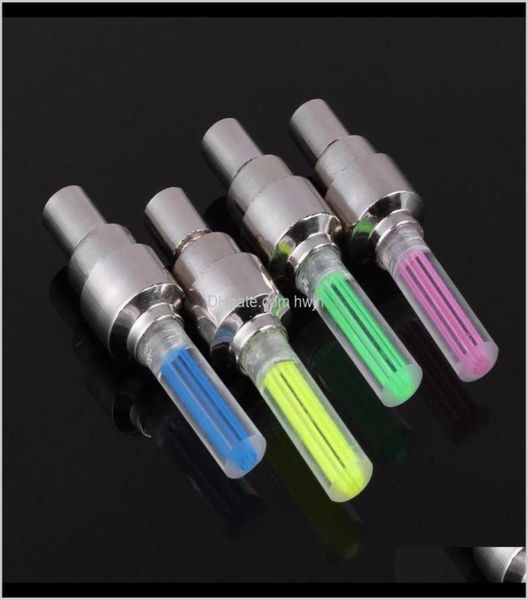 Bisiklet ışıkları bütün 2pcs çift bisiklet tekerleği kapaklar dağ yol araba led neon gaz nozul parıltı sopası ışık bisiklet lastik lastik sözcüsü6968208