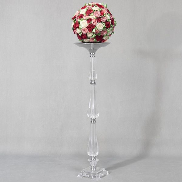 (Da 40 cm a 100 cm di altezza) Centrotavola per matrimoni in stand di vaso acrilico, alti centrotavola per matrimoni chiorna panoramica fiore di seta fiori di seta vaso a fiore di ciliegia per il matrimonio