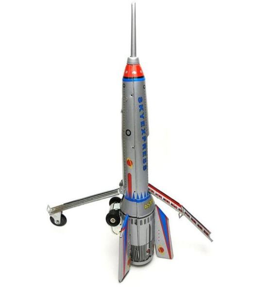 Vintage Rocket Collection Blechspielzeug, klassisches Uhrwerk-Aufziehmodell für Erwachsene und Kinder, Sammlergeschenk 2203251630699