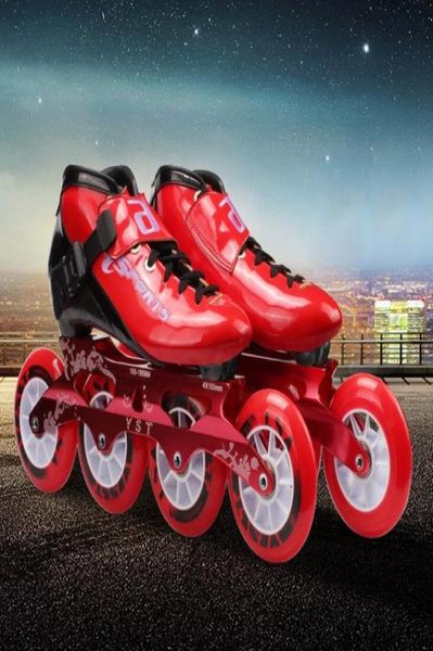 Patins inline de velocidade em fibra de carbono, patins de corrida profissional 4100110mm, patins de competição, 4 rodas com alta qualidade 8325290