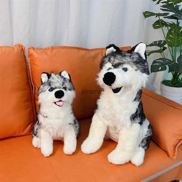 Plüschpuppen, realistischer Wolf, Husky-Hund, Stofftiere, Plüschtiere, Kinderspielzeug, Kinder, weich, Kawaii, Wolf, Haustierpuppe, süßes Kinderspielzeug für Mädchen und Jungen