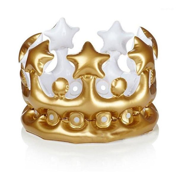 Cappelli da festa InteriNovità gonfiabile Corona Re Imperiale Bambini Adulti Copricapo Accessori Decorazioni di compleanno18506545