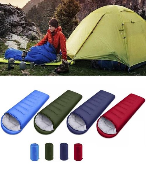 Sacos de dormir Saco de acampamento ultraleve à prova d'água 4 estações único envelope quente mochila para viagens ao ar livre caminhadas3495817