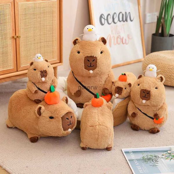 Plüschpuppen, Stimm- und Spuckblasen, niedliches Sitzen und Liegen, Capybara, Plüschtiere, Cartoon-Puppe, weich gefüllt, Geschenk für Kinder, Heimdekoration