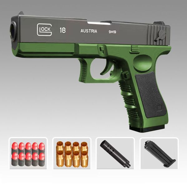 Pistola Manual EVA Soft Bullet Espuma Dardos Shell Ejeção Toy Gun Blaster Disparando com Balas Silenciadoras Para Crianças Criança Adulto CS Lutando Jogos ao Ar Livre 006