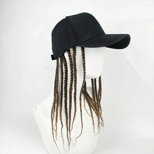 Berretti Moda Tinta unita Con Dreadlocks Parrucca Berretto a tesa curva Unisex Sport all'aria aperta Cappello Hip Hop Gorras Visiere Cappelli