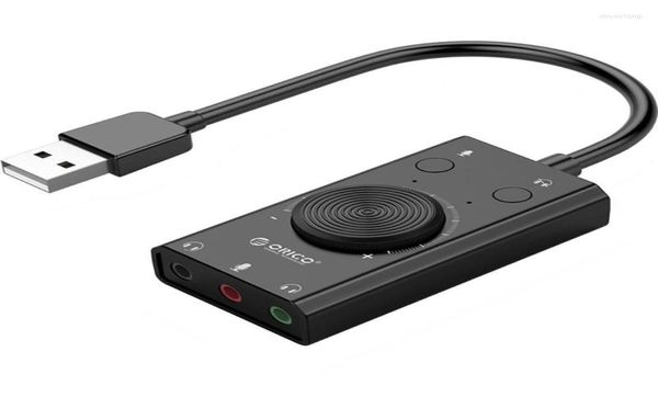 Computerkabel-Anschlüsse SC2 USB-Soundkarten-Lautstärke extern einstellbar 3-Port-Mikrofon-Kopfhörer-Audio-Mikrofon-Klinkenadapter für 4422390