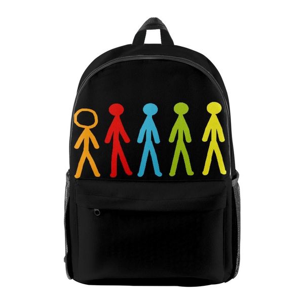 Taschen Alan Becker Merch Rucksack Erwachsene Kinder Schultasche Hiphop Daypack 2023 Lässiger Stil Reißverschluss Reisetasche Unisex Modetaschen