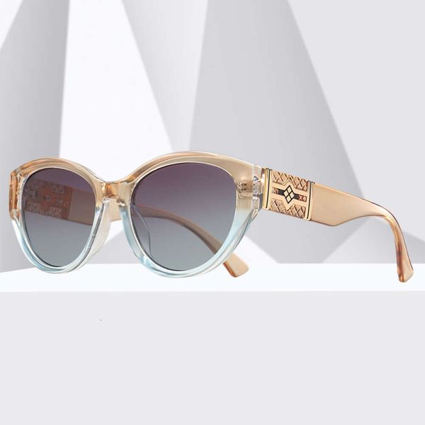 Neue Sonnenbrille, neue modische Premium-Sensor-Sonnenbrille im Cat-Eye-Stil für Damen mit UV-Schutz