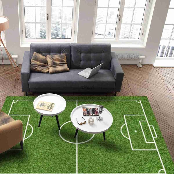 Tappeti Sport Erba Campo da calcio Tappeto per soggiorno Decorazioni per la casa Giochi per bambini Tappeti antiscivolo per grandi aree Camera da letto Comodino Pad per i piedi