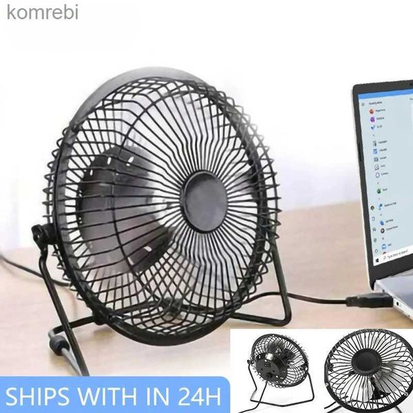 Elektrische Ventilatoren 4-Zoll-USB-starker Wind Silent MINI-Ventilator-Schreibtisch 360 Grad drehbarer Sommerkühlungs-tragbarer Ventilator für Laptop-Notebook OfiiceL240122