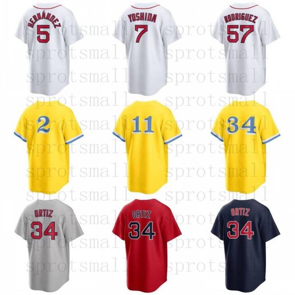 Personalizado Mens Mulheres Juventude David Ortiz Jersey de beisebol Ted Williams J.D. Martinez Chris Sale Bogaerts Rafael Devers Vazquez Justin Turner Trevor Story Camisa vermelha