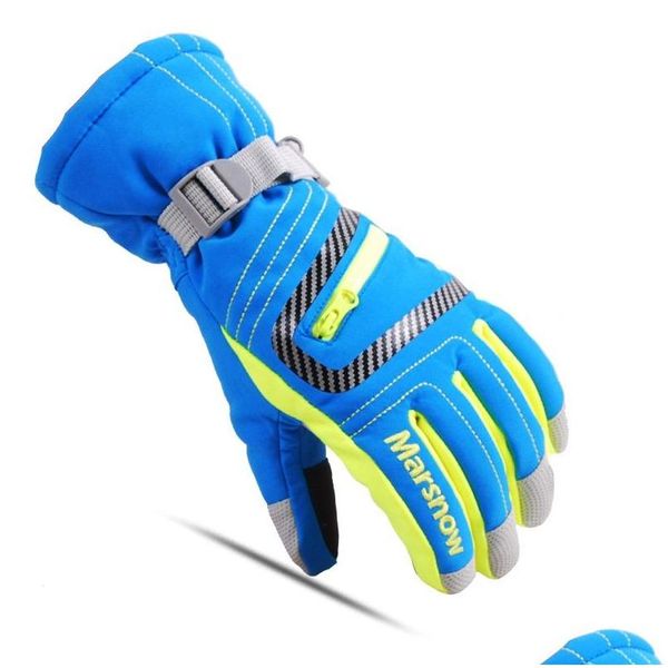 Guanti da sci Marsnow Inverno Professionale Ragazze Ragazzi Adt Impermeabile Neve calda Bambini Antivento Sci Snowboard Drop Delivery Sport Outdoo Dhi0Q