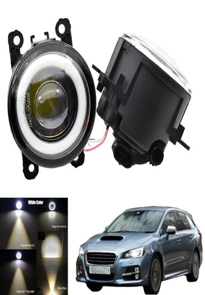 2 peças carro led conjunto de luz nevoeiro anjo olho luz circulação diurna drl 12v para subaru levorg impreza 201420181024698