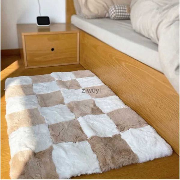 Teppiche Faux Kaninchenfell Teppich Moderne Wohnkultur Wohnzimmer Kinder Krabbelmatte Weiche Flauschige Plüschteppiche Künstliche Schaffell Fußpolster