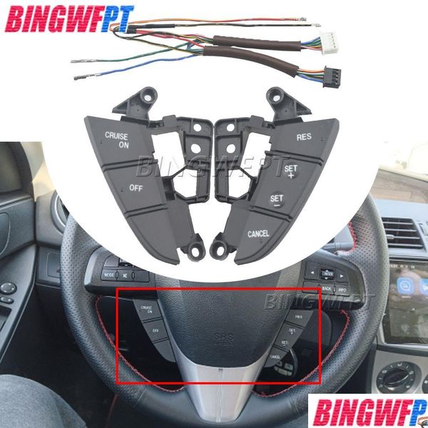 Combinatie Schakelaar Auto Stuurwiel Cruise Control Knop Voor Mazda 3 Cx5 Cx-7 2011 2012 2013 2014 Drop Levering Automobiles motorcy Dhhfl