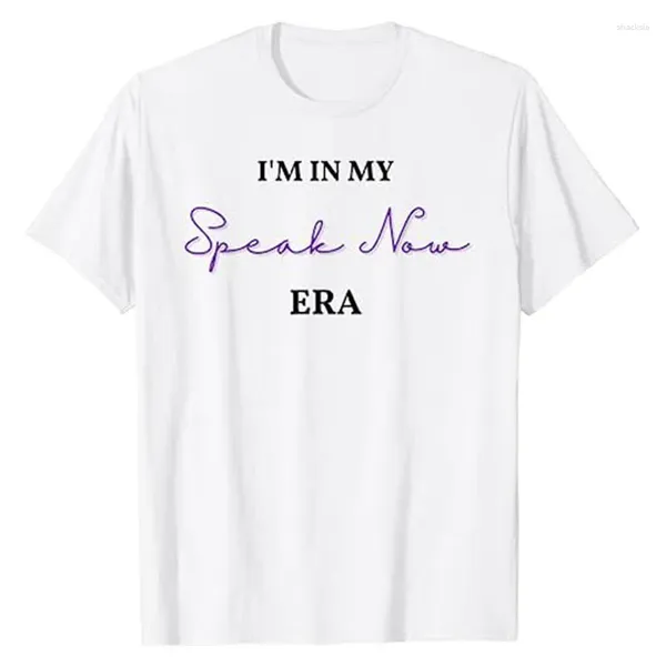 Camisetas masculinas Estou na minha era do Speak-Now T.S. Camiseta ts speak engraçado cantando camiseta gráfica letras impressas roupas roupa de concerto de música
