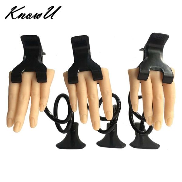 Kostümzubehör Flexible Silikon-Handmodell-Übungs-Joint-Fake-Finger-Gel-Nagellack-Display-Werkzeuge, verwendbarer Nagelhalter, Halloween-Dekoration