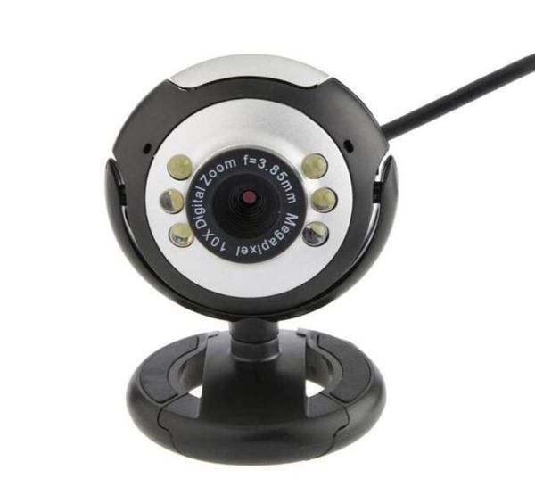 Fotocamera webcam USB da 120 MP 6 LED con microfono per visione notturna per desktop PC8643600