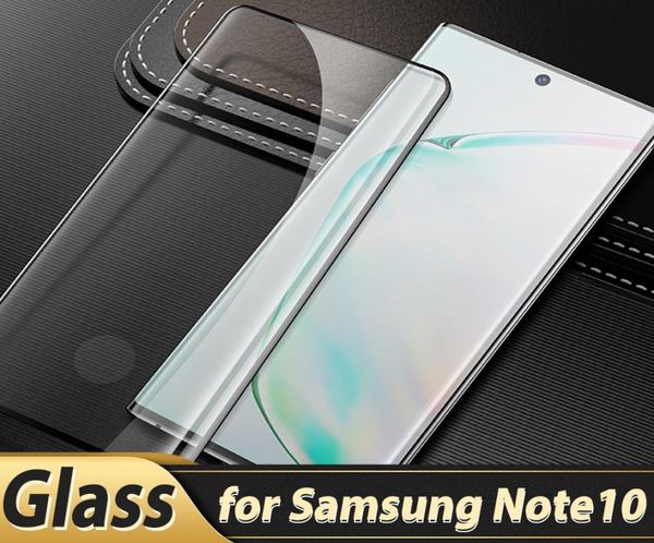 Чехол Защитная пленка для экрана изогнутое закаленное стекло для Samsung Galaxy S21 Ultra Note 20 10 9 8 S10 S9 S8 Plus 3D без Wips2408385