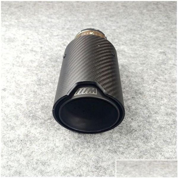 Silenziatore Ingresso 6M Fl Nero opaco M Performance Punte di scarico in carbonio Tubi di coda per auto 1 Pz Consegna di goccia Cellulari Moto Parti Sistema Dh9Mg