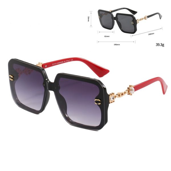 Designer óculos de sol incrustados com pérolas super quadrado quadro óculos de sol marca uv400 lentes protetoras óculos óculos para homens mulheres