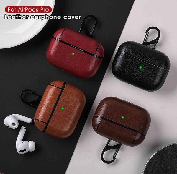 Чехол из искусственной кожи для Airpods Pro, роскошный защитный чехол с пряжкой с защитой от потери Air Pods 3, наушники Earpods Fundas8456589